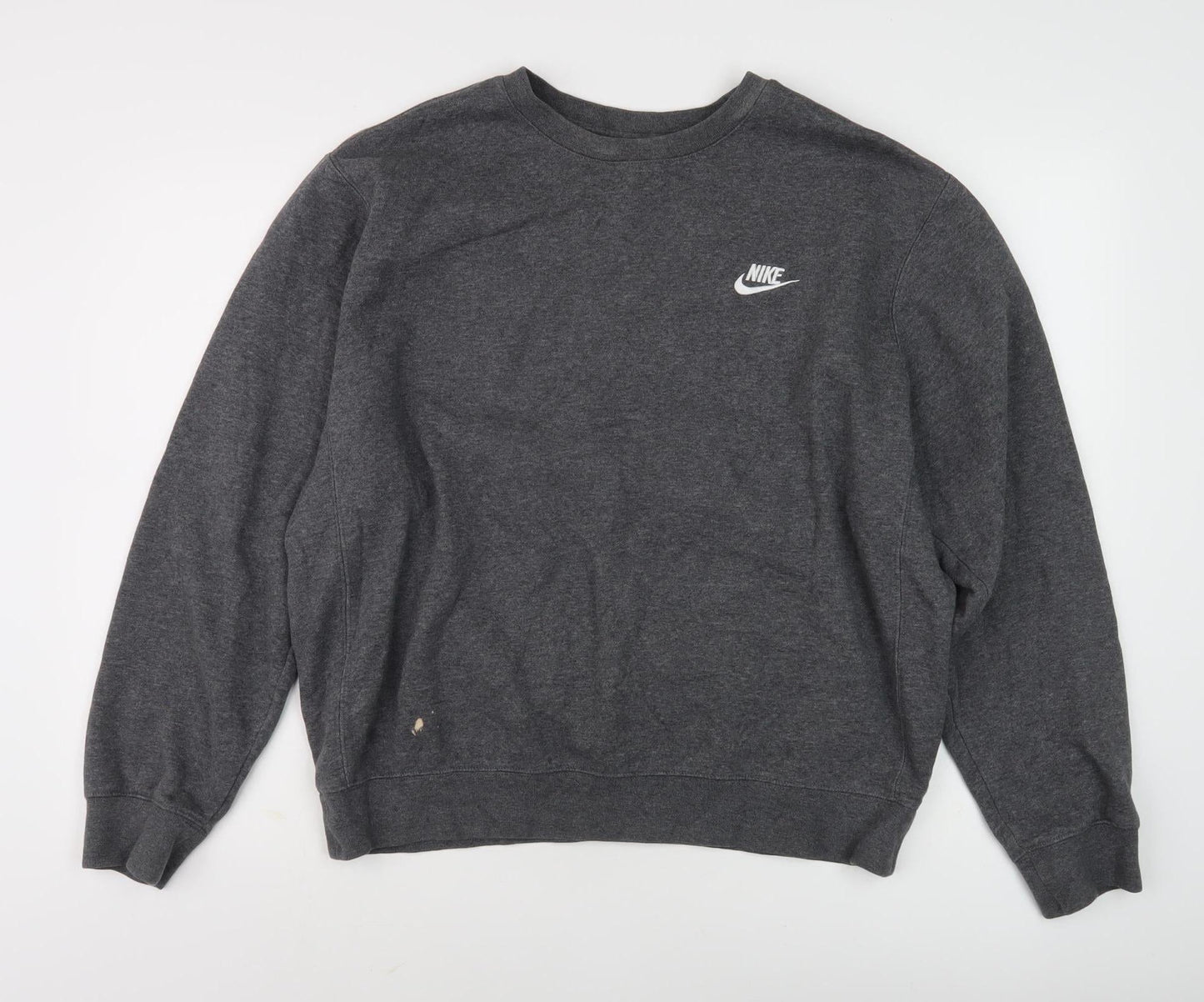 Nike Men's Grey Pullover Sweatshirt M - Logo Accent