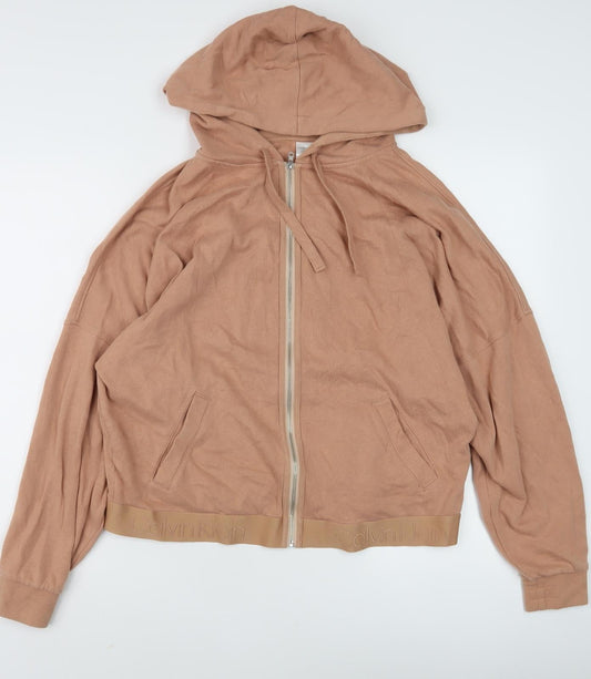 Calvin Klein Women's Brown Full Zip Hoodie M