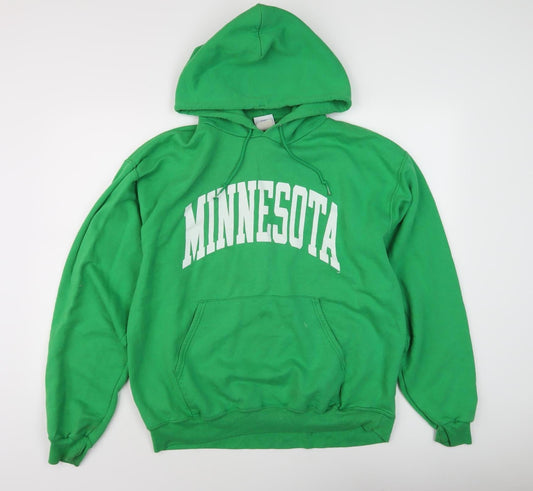 Champion Men's Green Minnesota Hoodie L - Casual Fleece Pullover