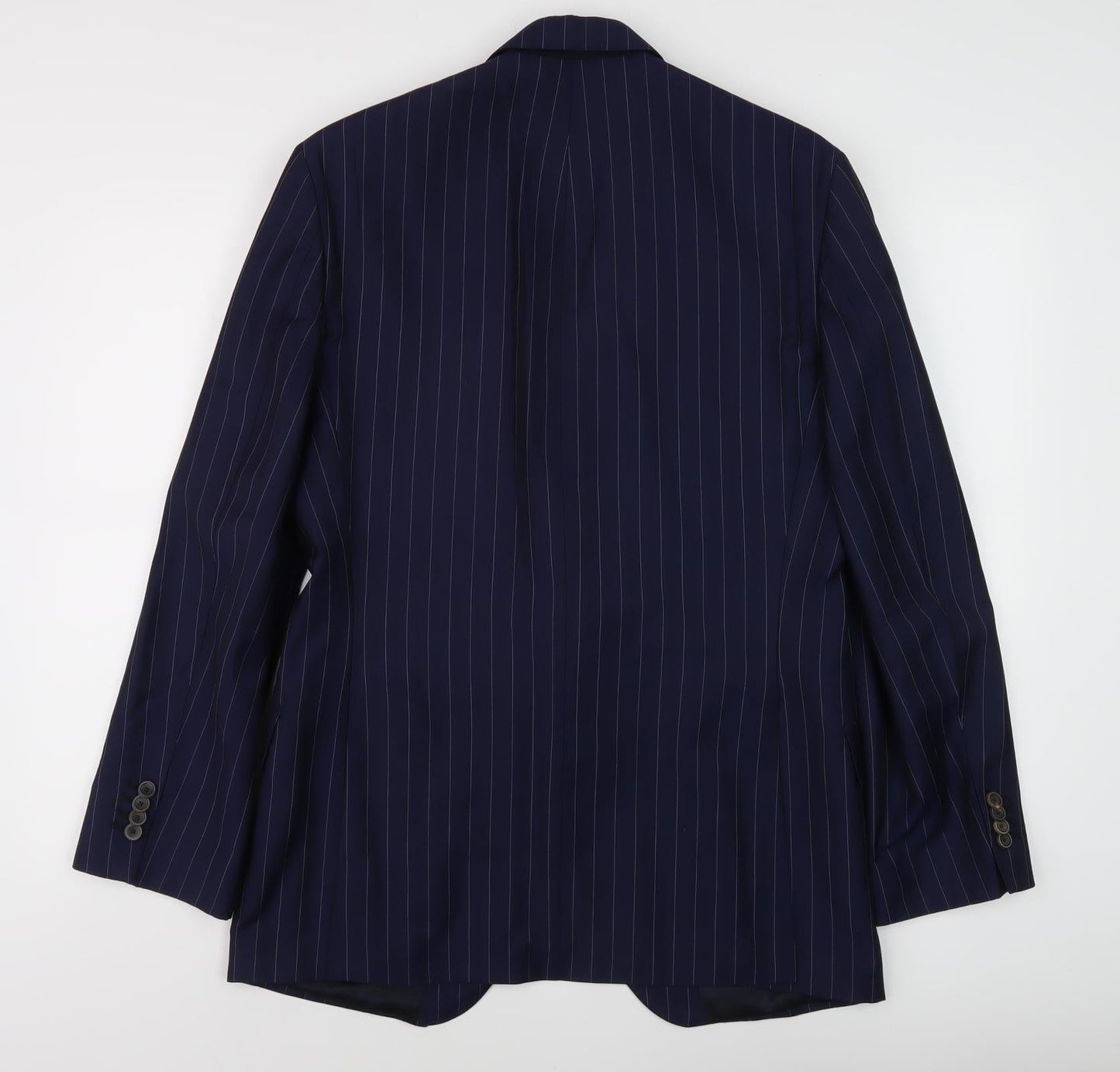 Austin Reed Men's Blue Pinstripe Wool Blazer, 40R