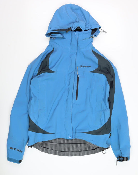 Sprayway Women's Blue Soft Shell Jacket - Size 8, Waterproof