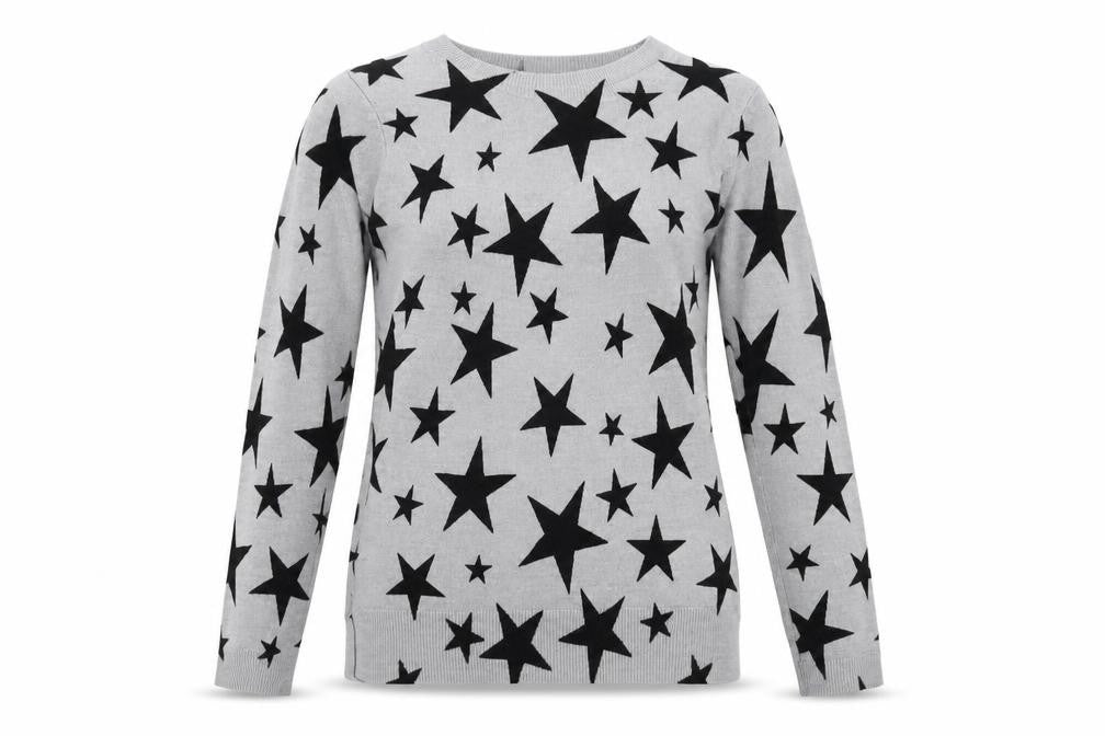 Marks and Spencer Women's Grey Star Jumper Size 6