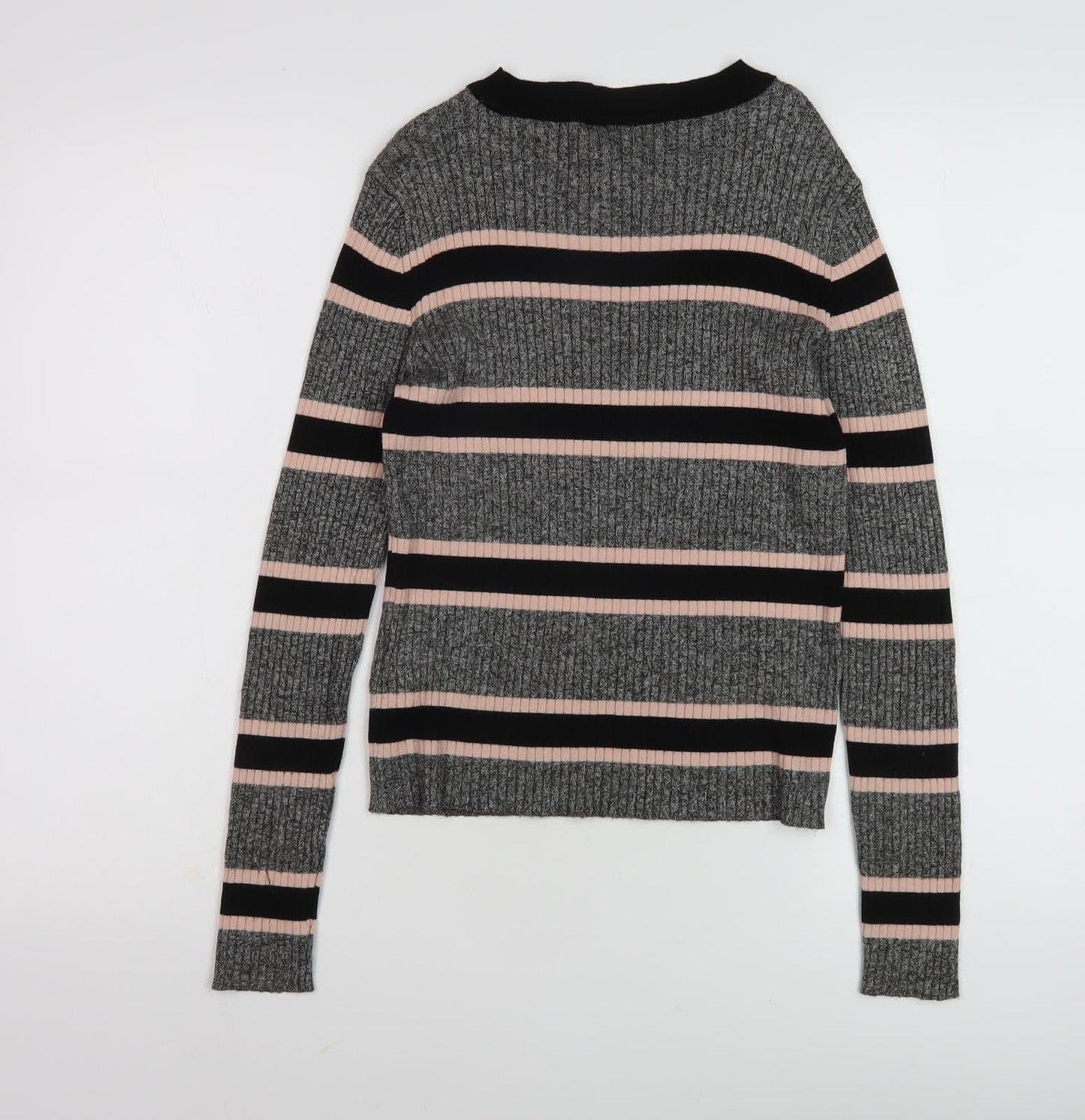 H&M Women's Multicoloured M Striped Pullover Jumper