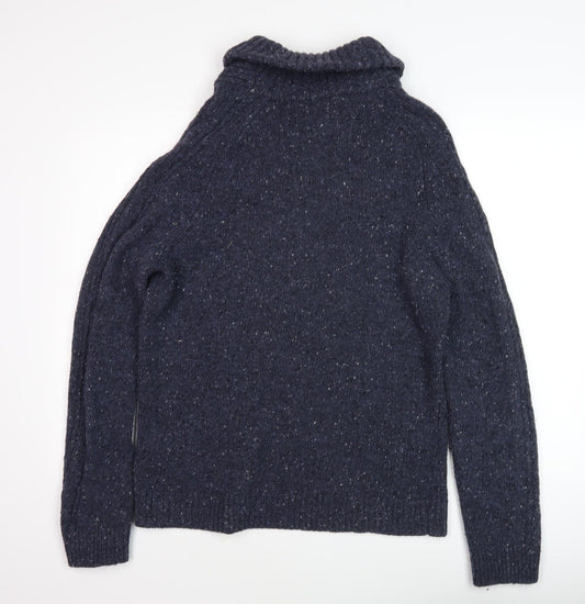 White Stuff Men's Blue Chunky Knit Pullover Jumper L