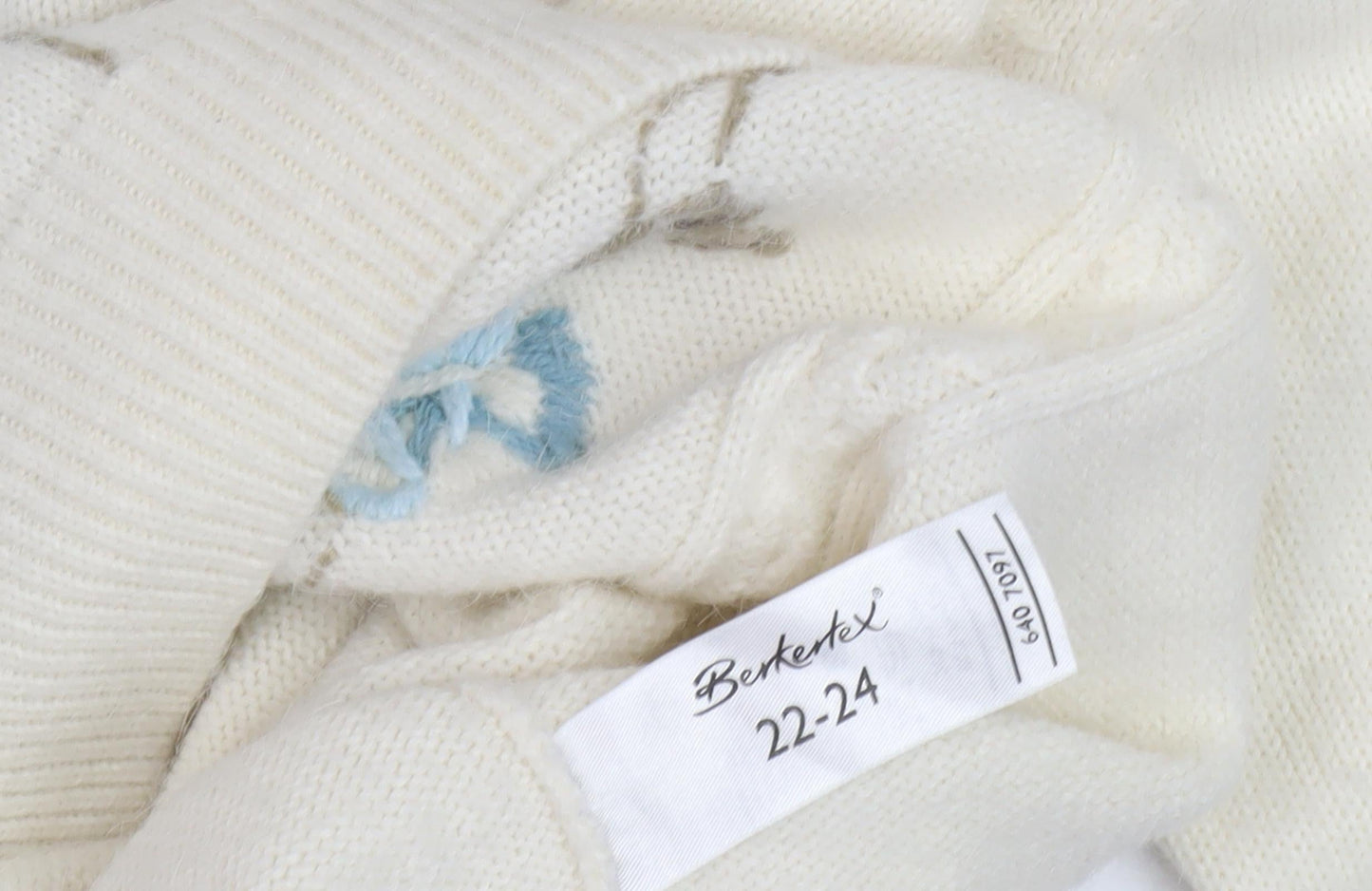 Berketex Women's Ivory Floral Embroidered Pullover Jumper - Size 22-24