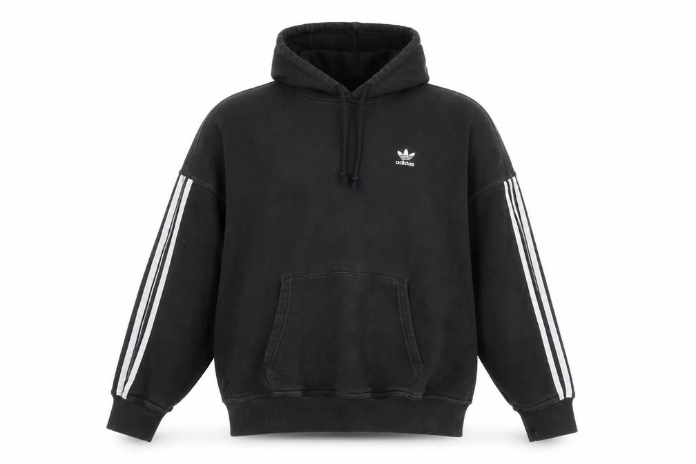 Mens UK XS Regular adidas Black Pullover Hoodie