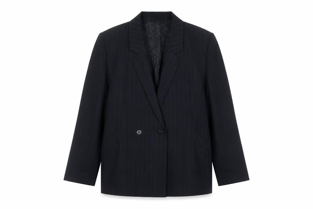 Poli Women's Black Blazer UK 14 Double-Breasted