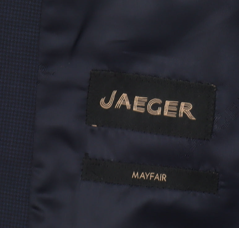 Jaeger Men's Blue Wool Blazer 42R Formal Jacket