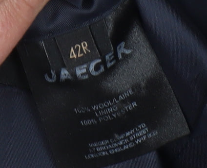 Jaeger Men's Blue Wool Blazer 42R Formal Jacket