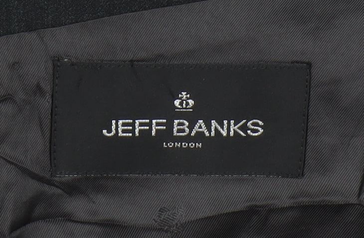 Jeff Banks Men's Black Wool Suit Jacket - Size 44R
