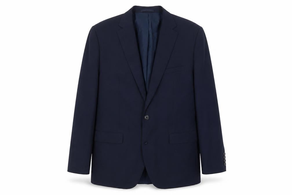 Mens 42 Chest Regular Moss 1851 Blue Two-Button Blazer
