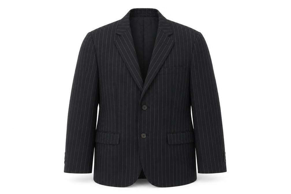 Mens 44 Chest Regular Aquascutum Black Two-Button Blazer