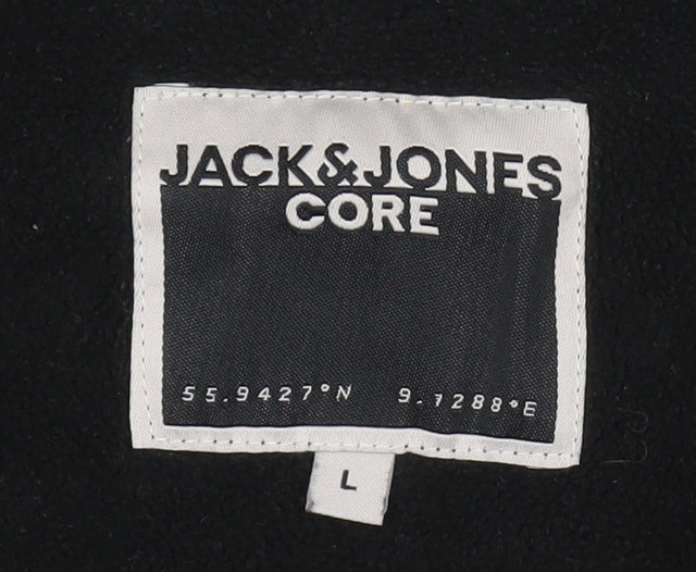 Jack & Jones Men's Black Fleece Jacket Size L