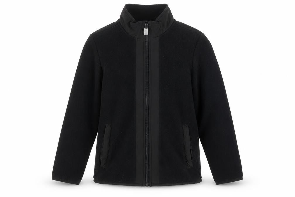 Front view of Crane boys’ black polyester jacket 7-8 years