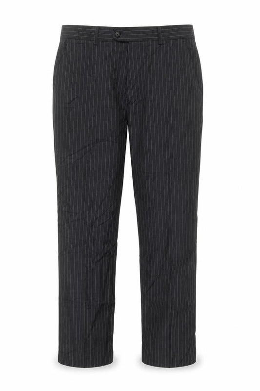 Jeff Banks Black Men's Trousers, 34 in, Wool-Poly Blend