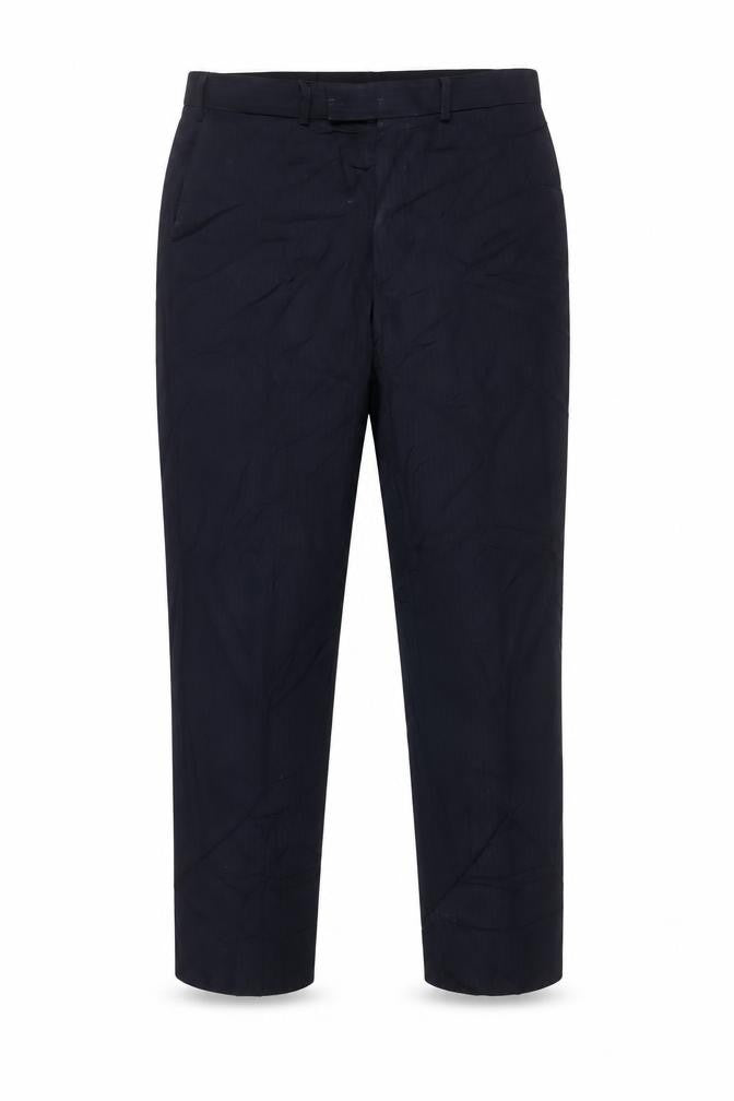 Marks and Spencer Men's Black Regular Fit Trousers