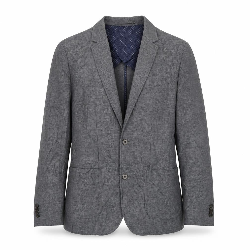 Mens 48 Chest Regular JACK & JONES Grey Two-Button Blazer