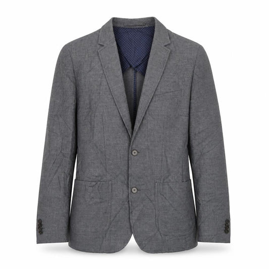 Mens 48 Chest Regular JACK & JONES Grey Two-Button Blazer