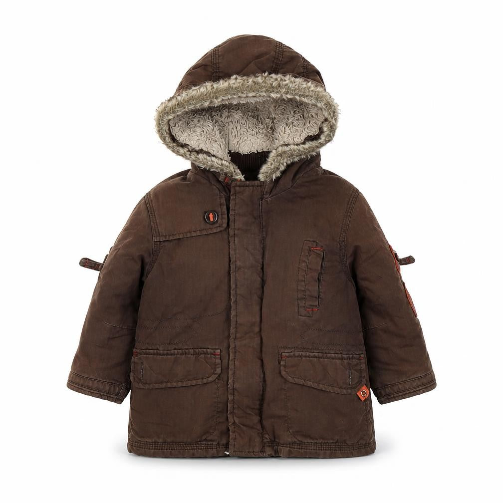 Next Brown Boys Parka Jacket 12-18 Months