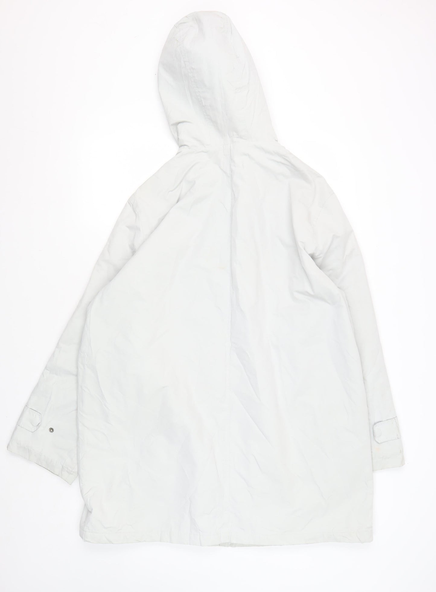 Dannimac Women's White Parka L+ Hooded Lightweight