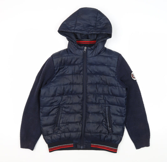 River Island Boys Blue Hooded Puffer Jacket 9-10 Years