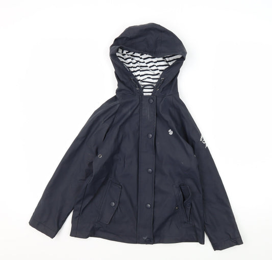 Voile Bleue Boys Blue Hooded Jacket, 8 Years