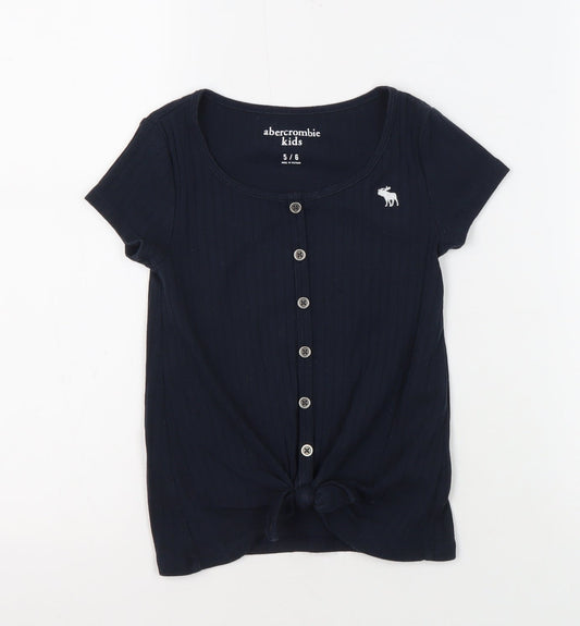 Abercrombie Kids Girls Black T-Shirt 5-6 Years