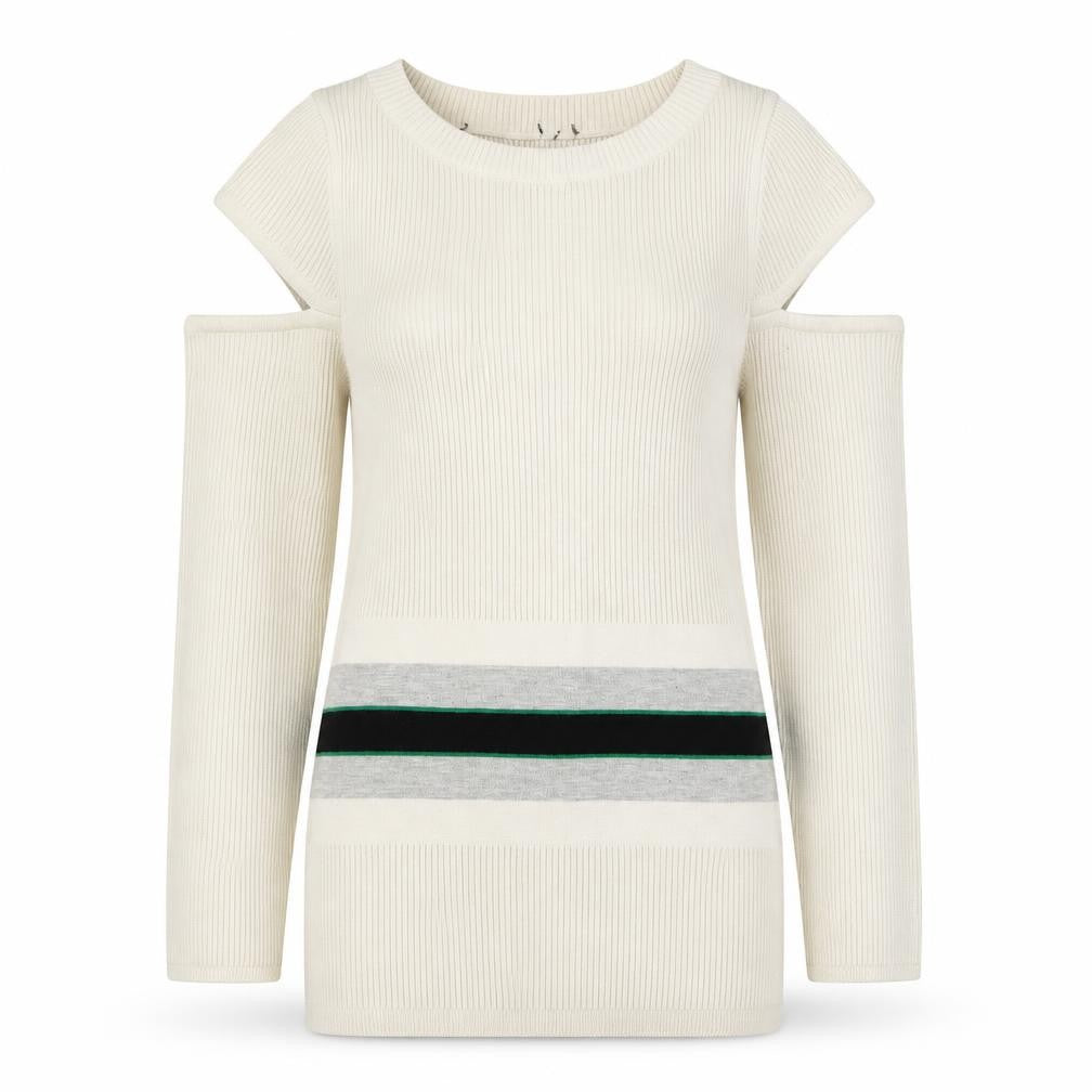 Womens UK XS Regular Karen Millen Ivory Jumper Tight-Knit