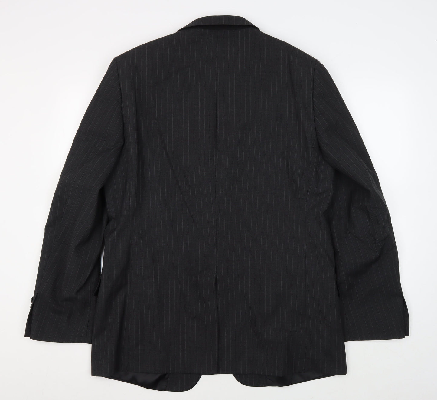 Jaeger Men's Black Striped Suit Jacket 42R Business