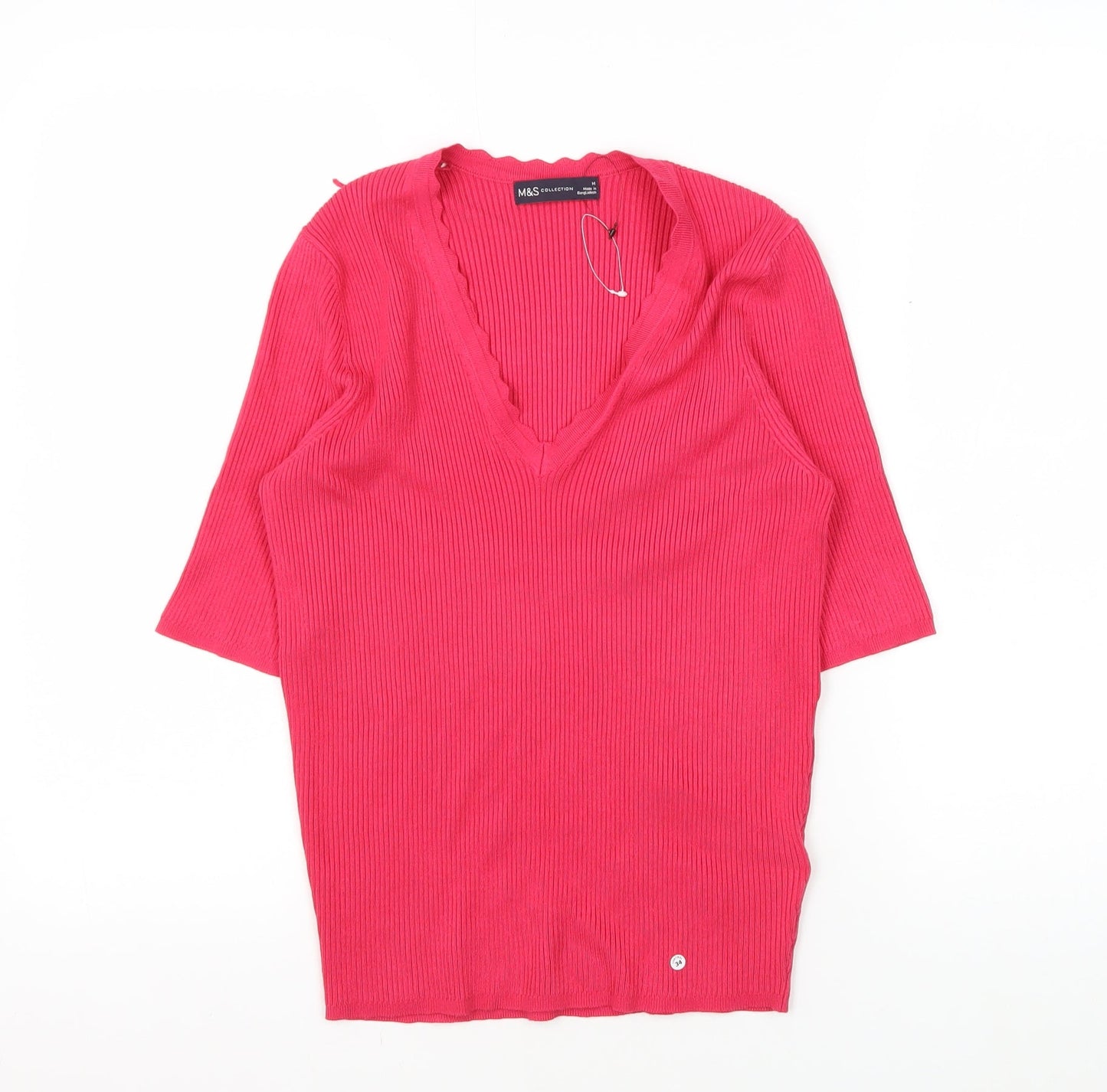 Marks and Spencer Women's Pink Knit Top M