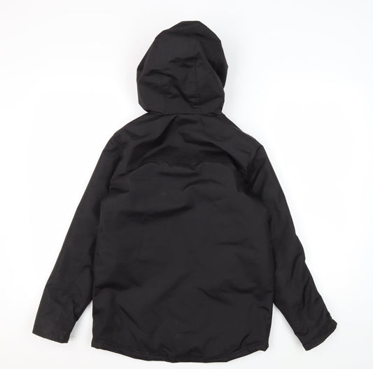No Fear Boys Black Parka Coat Size 10 Hooded Winter