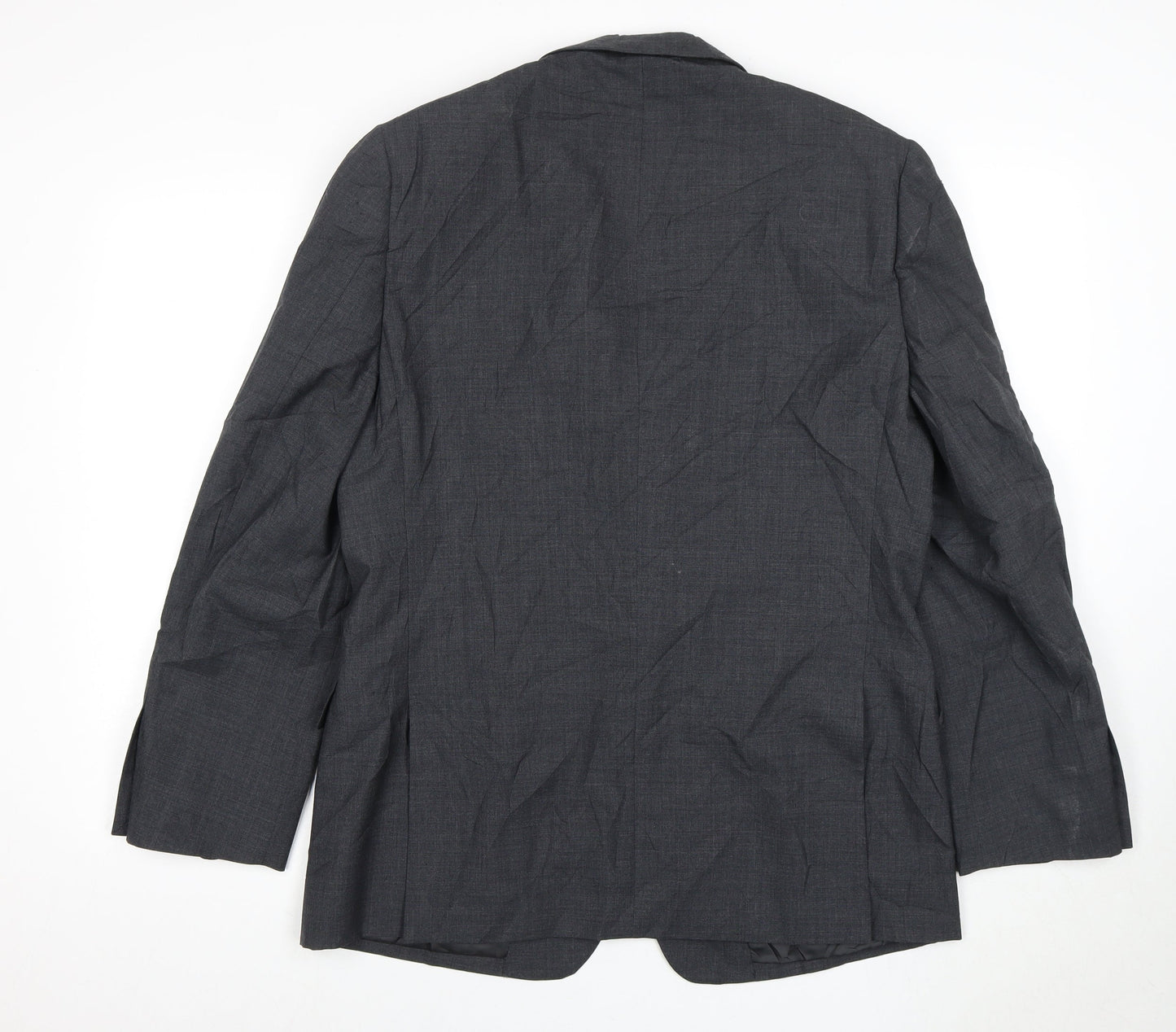 Jaeger Men's Grey Wool Blazer Jacket 42S Regular Fit
