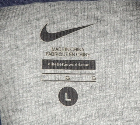 Nike Men's Blue Pullover Hoodie Size L with Logo