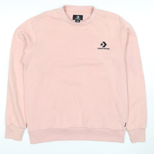 Converse Women's Pink XS Pullover Sweatshirt
