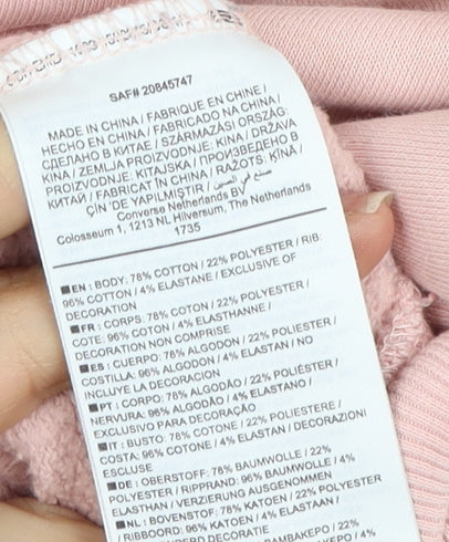 Converse Women's Pink XS Pullover Sweatshirt