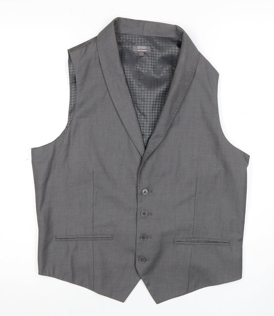 Jeff Banks Men's Grey Suit Waistcoat M