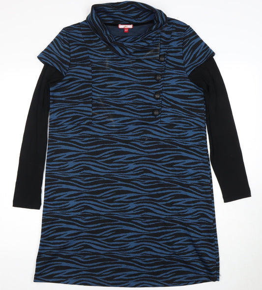 Joe Browns Women's Blue Animal Print Shirt Dress