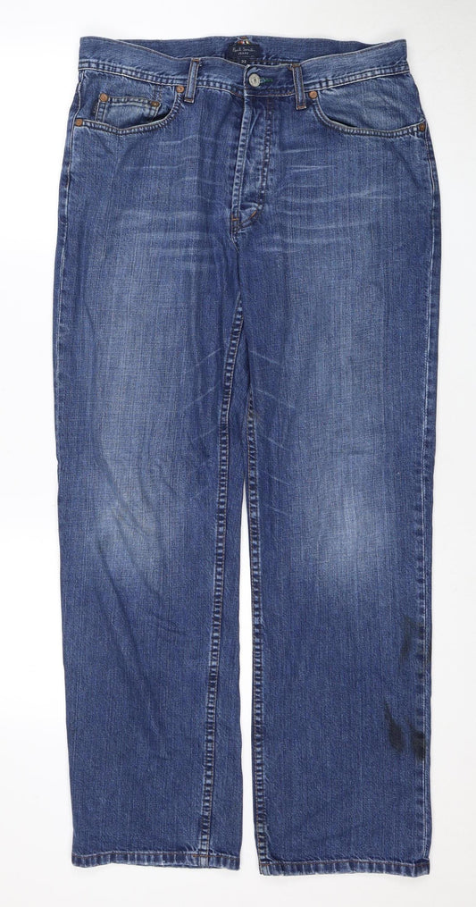 Paul Smith Men's Blue Denim Jeans Size 32 Button Closure