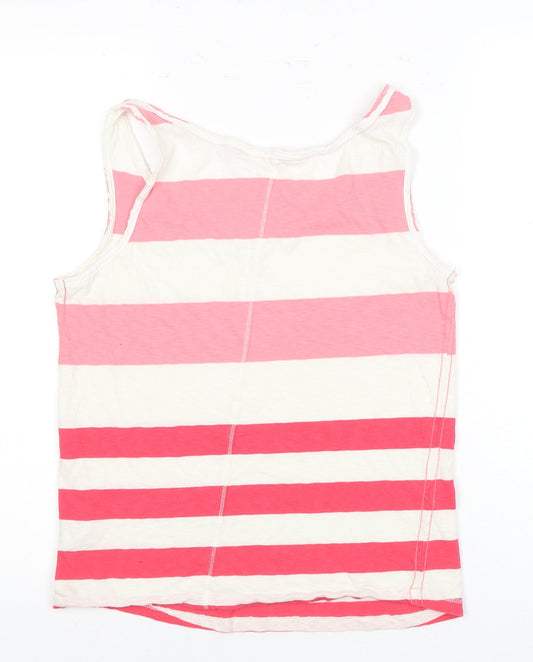 White Stuff Women's Multicoloured Striped Cotton Tank UK 8