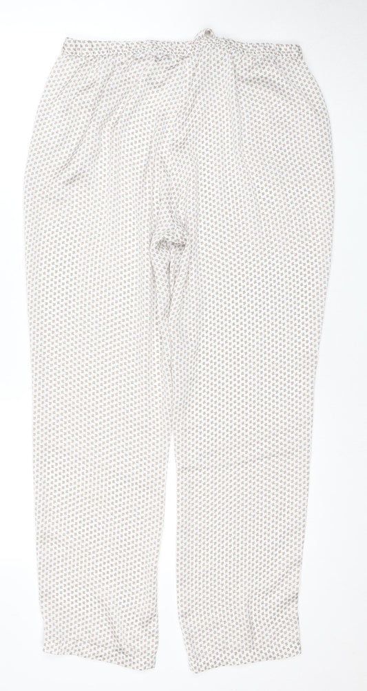 Jasper Conran Women's White Pyjama Pants, UK 14
