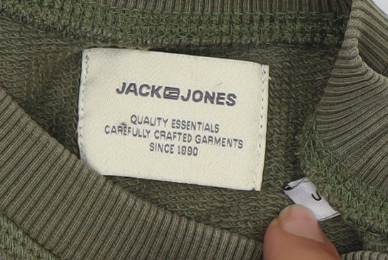 Jack & Jones Men's Green Pullover Sweatshirt, Size: L