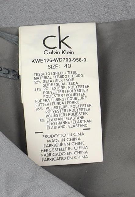Calvin Klein Women's Grey Midi Skirt Size 12