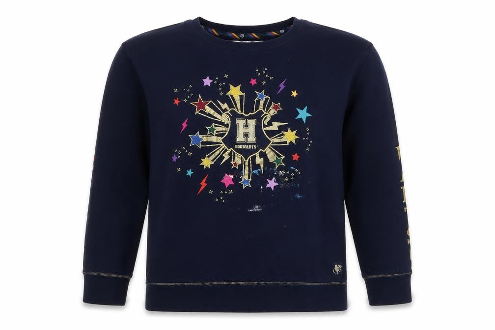 Marks and Spencer Girls Harry Potter Blue Pullover Sweatshirt 2XS