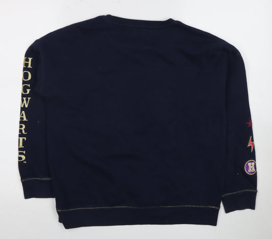 Marks and Spencer Girls Harry Potter Blue Pullover Sweatshirt 2XS