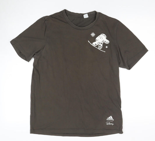 Disney Men's Brown Mickey Mouse Graphic T-Shirt Medium