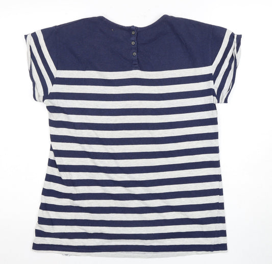 TOG 24 Women's Blue Striped T-Shirt Size 12
