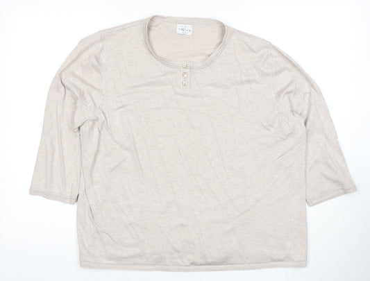 Eastex Women's Beige Top Size 22 with 3/4 Sleeves