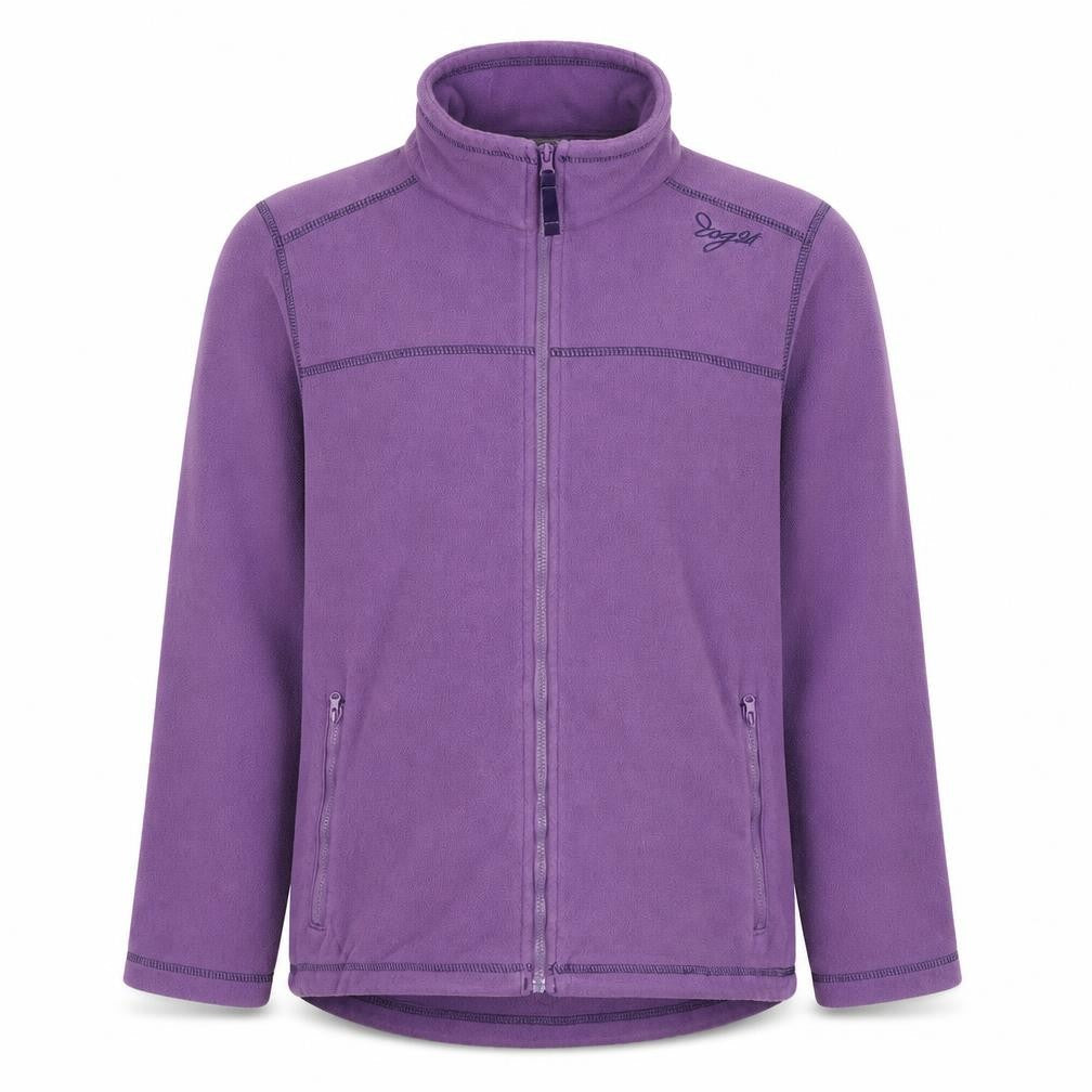 Front view of TOG24 girls’ purple polyester jacket, size 13, years
