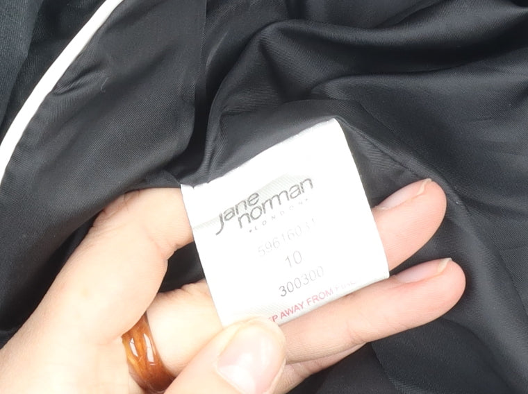 Jane Norman Women's Black Trench Coat Size 10