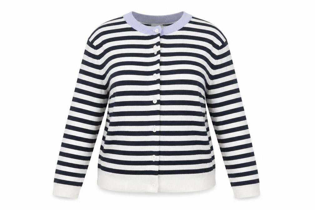 Marks and Spencer Women's Multicoloured Striped Cardigan Size 16